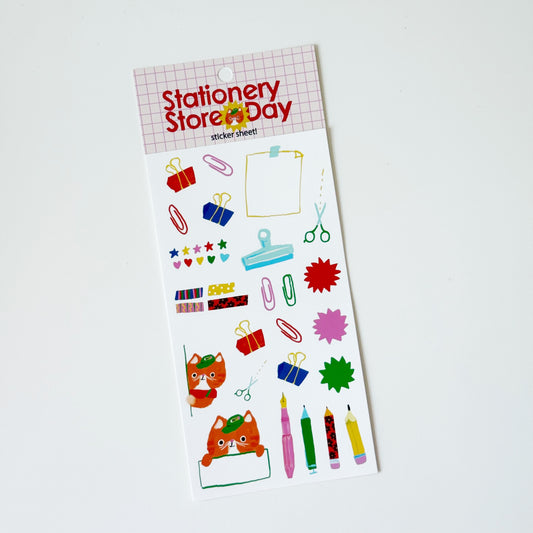 Cat Cashier Sticker Sheet