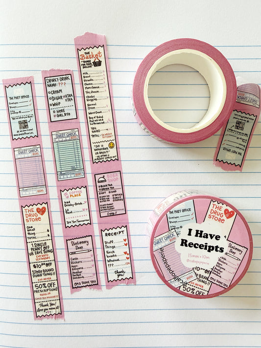 I Have Receipts Regular Washi Tape