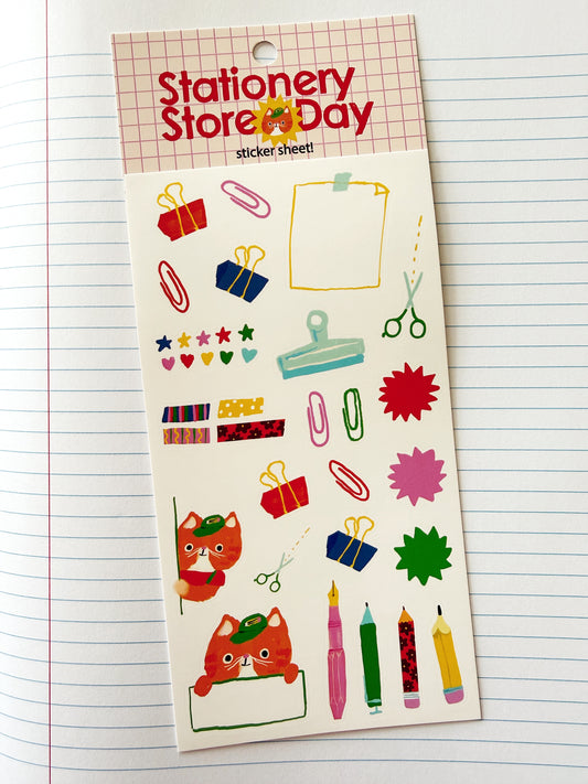 Cat Cashier Sticker Sheet